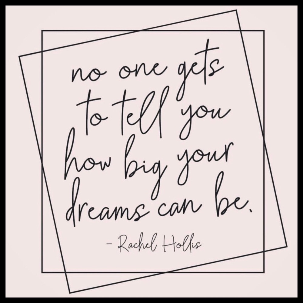 🌟NO ONE GETS TO TELL YOU HOW BIG TO DREAM! 💜